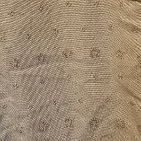 Liz Claiborne Liz wear Tapered Pants Women's size 12 Khaki Beige Flower Detailed - Picture 3 of 3